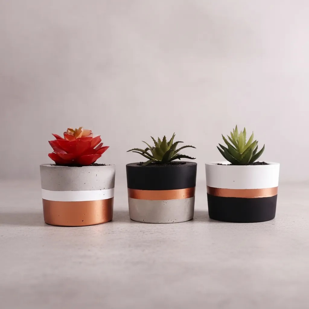 Vasinho com Suculenta Artificial Decoração Casa  3 unidades
