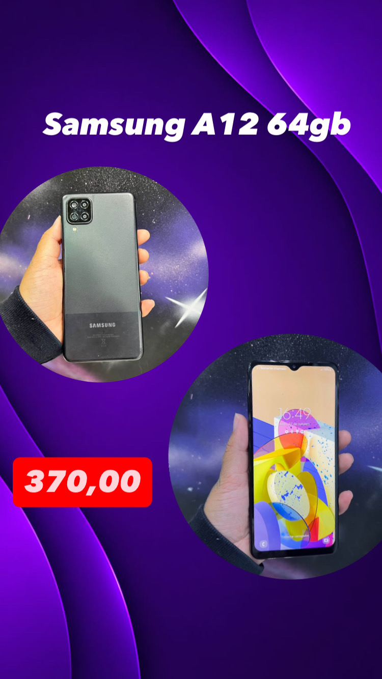 Samsung A12 com 64 GB de armazenamento