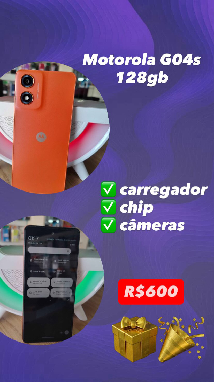 Celular Motorola G04s 128 GB laranja