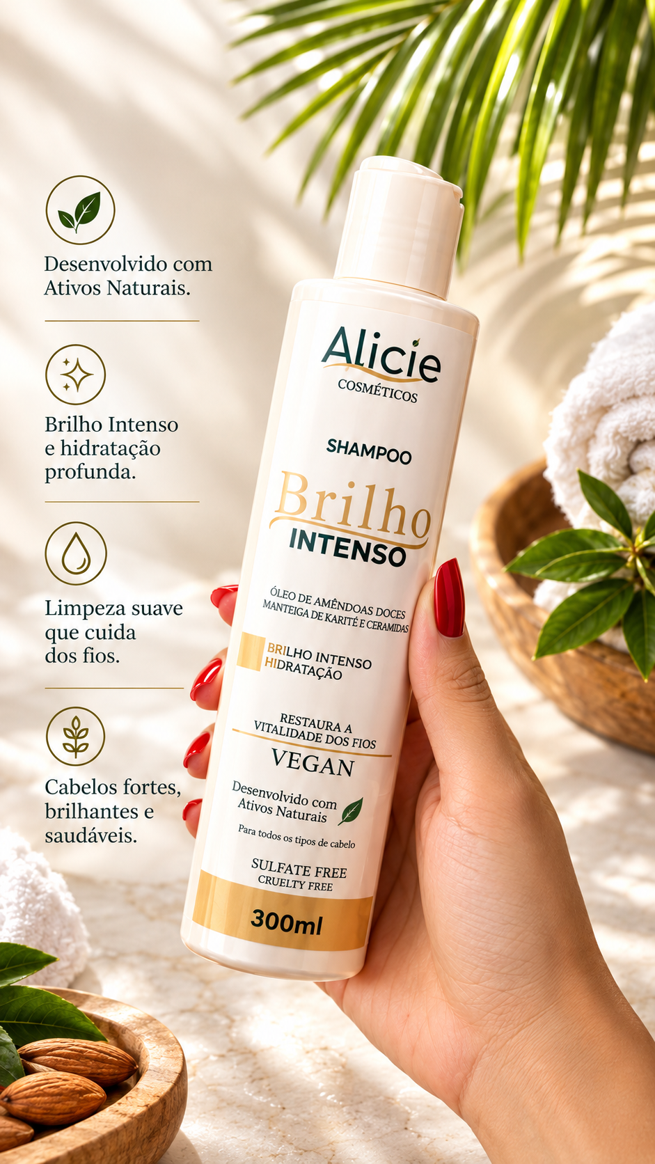 Shampoo Alicie Cosméticos Brilho Intenso
