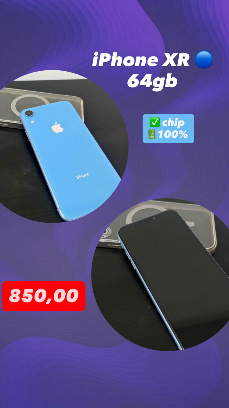 iPhone XR azul com 64 GB