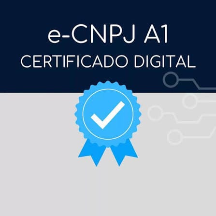 Certificado digital A1 e-CNPJ com validade de 12 meses