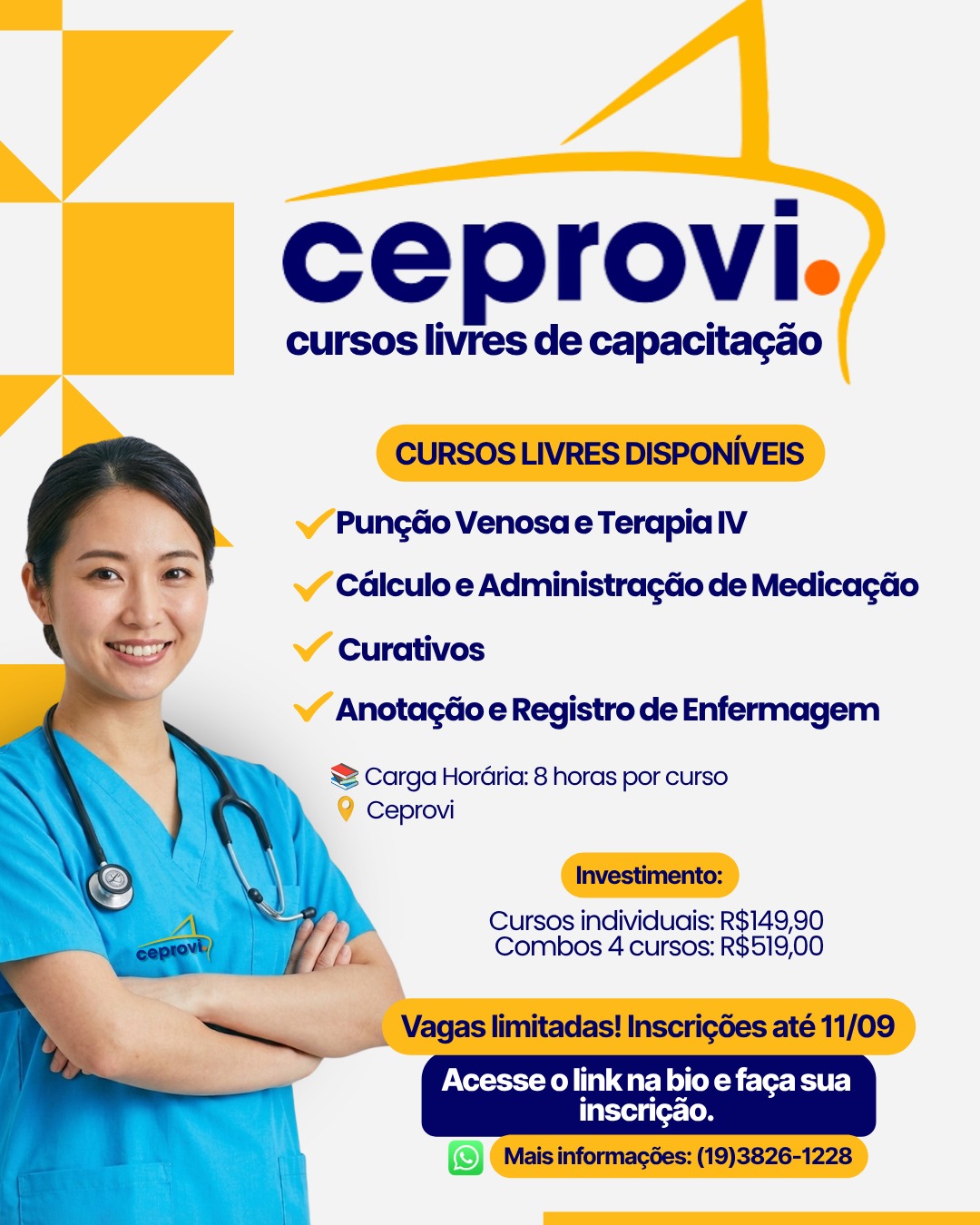 CURSOS LIVRES NA ÁREA DA SAÚDE